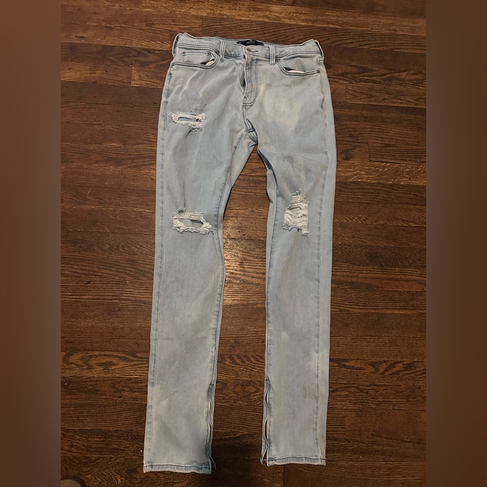Hollister Men's Light Blue Skinny Jeans